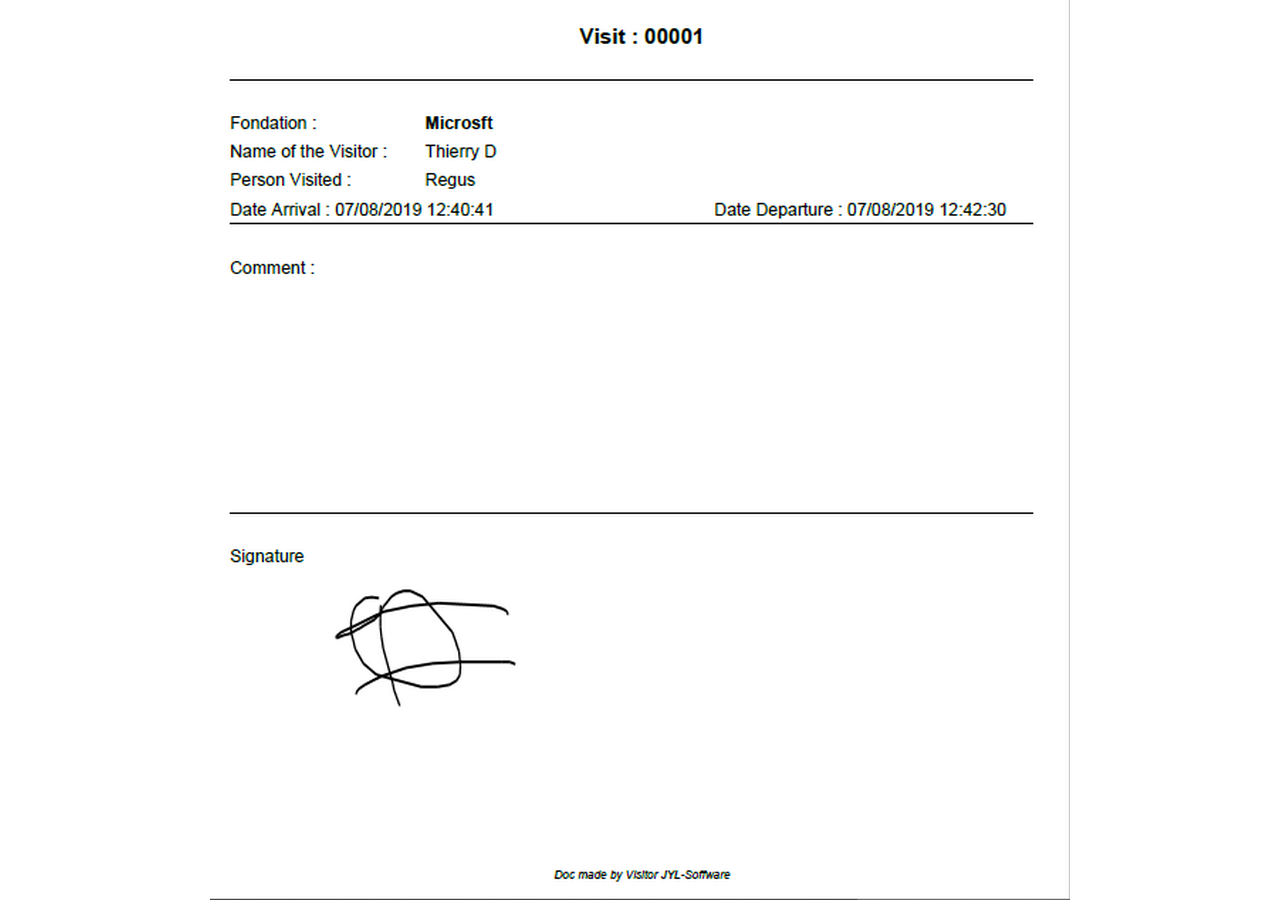 Lista odwiedzających